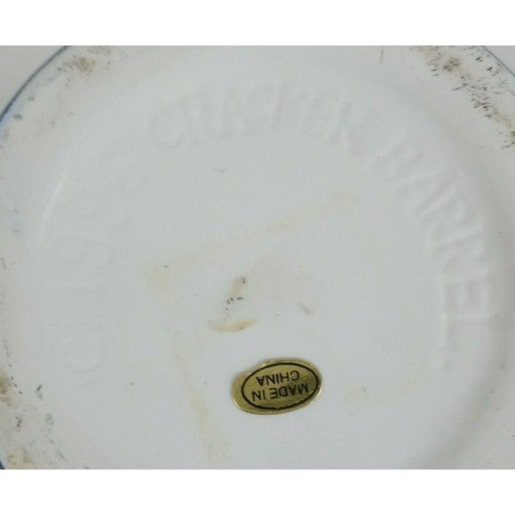 Vintage 1996 Cracker Barrel Blue 3D With Rooster Design Coffee Cup Mug 4" Tall - Picture 7 of 7